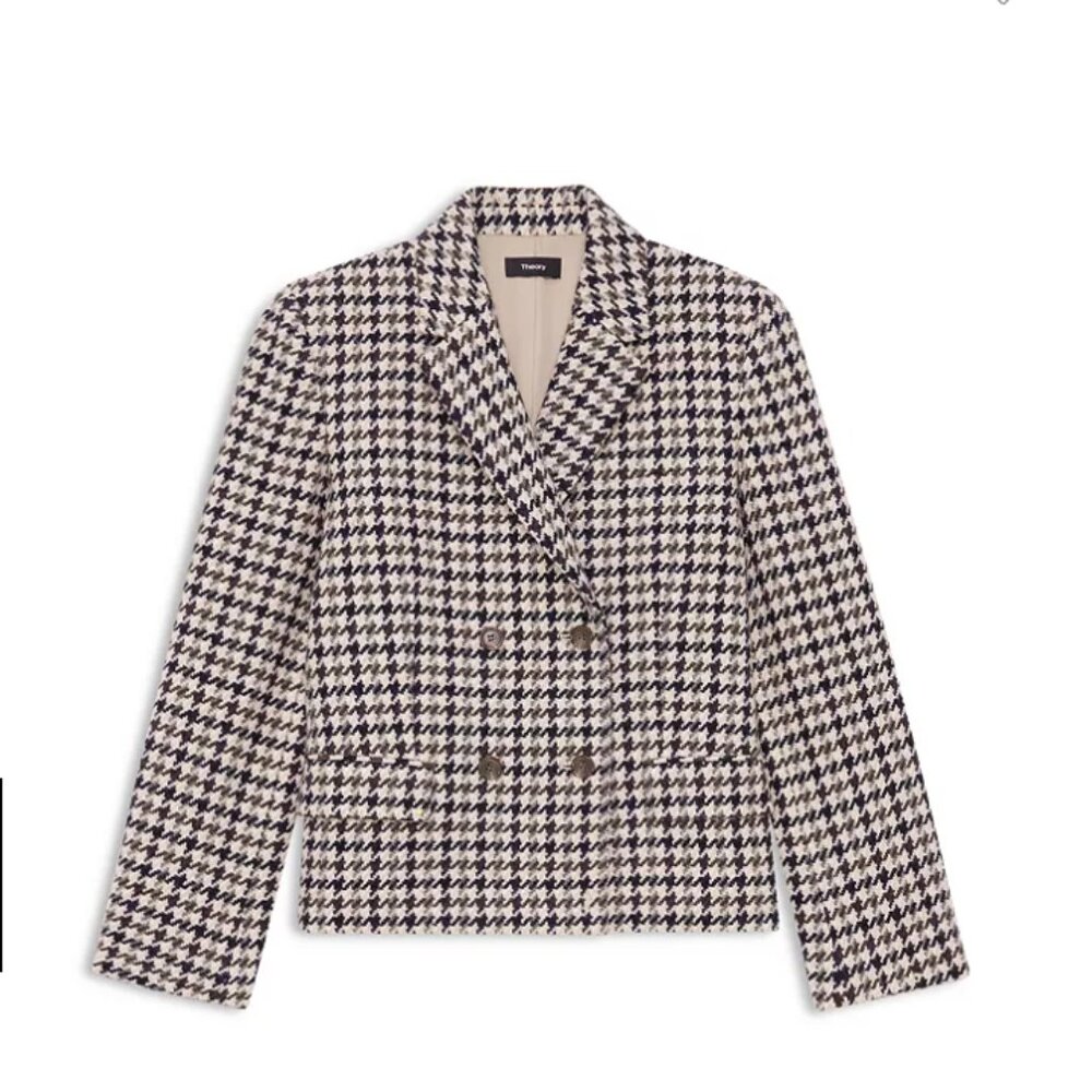 NWT Theory Square Double Breasted Wool Blazer Jacket - Picture 3 of 7